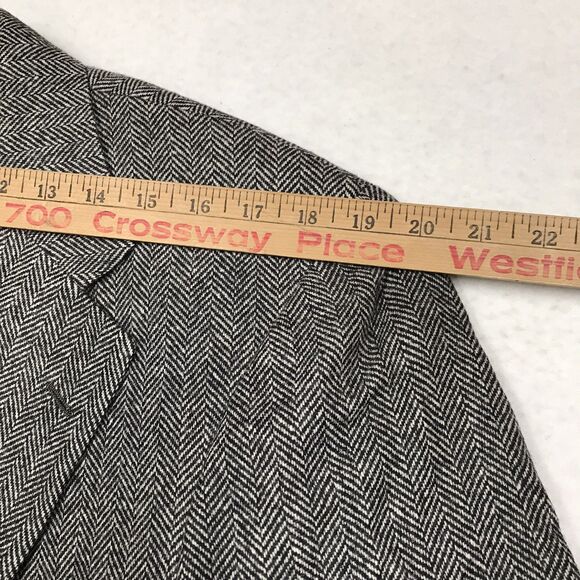 RALPH LAUREN Polo University Club Tweed Blazer Men 42L Gray Herringbone USA - Picture 8 of 16